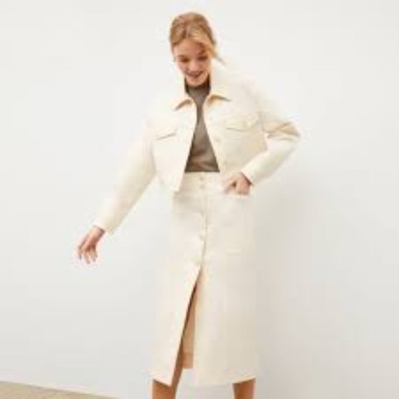 NEW Denim Machine-Washable Skirt - Picture 2 of 7